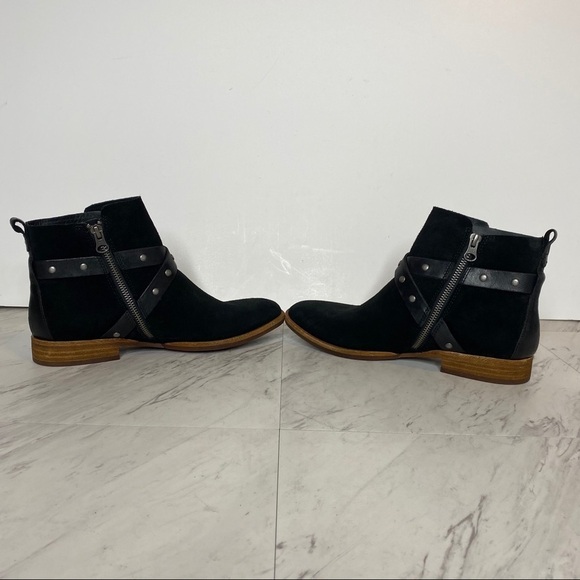 New! Kork Ease Kenai Black Buckle Suede Booties 8M - Picture 5 of 14